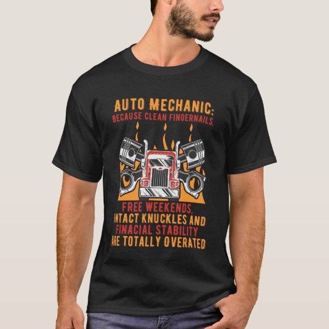 Camiseta As Unhas Limpas São Mecânicas Totalmente Sobredime (Frente)