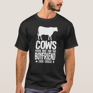 Camiseta As vacas fornecem mais do que a fazenda de vacas d