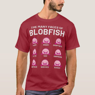 Camiseta As Várias Facas De Blobfish Majestoso Blob