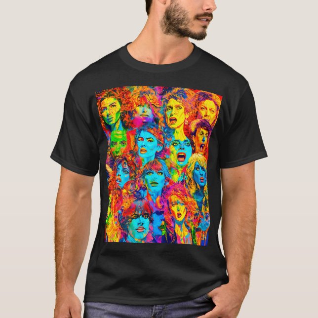 Camiseta As várias reações das mulheres (Frente)