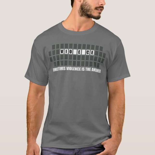 Camiseta Às vezes a Violência É a Resposta Presente de Viol (Frente)