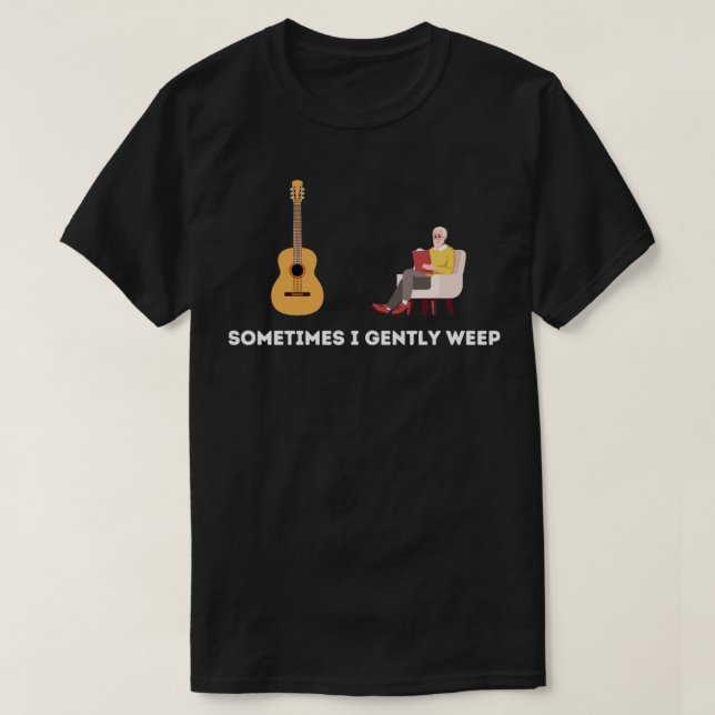 Camiseta Às vezes, chova suavemente (Frente do Design)