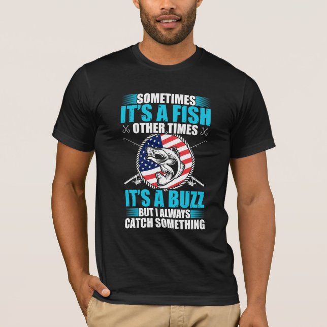 Camiseta Às vezes é um peixe, outras vezes é um zumbido (Frente)