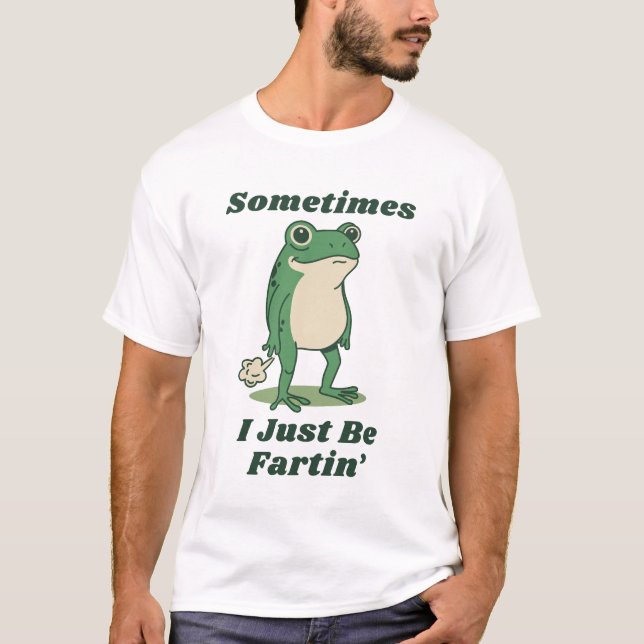 Camiseta Às vezes eu só estou peidando Sapo Meme (Frente)