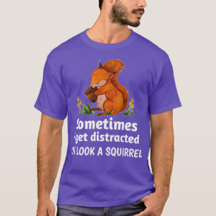 Camiseta Às vezes me distraio, olha, esquilo 3