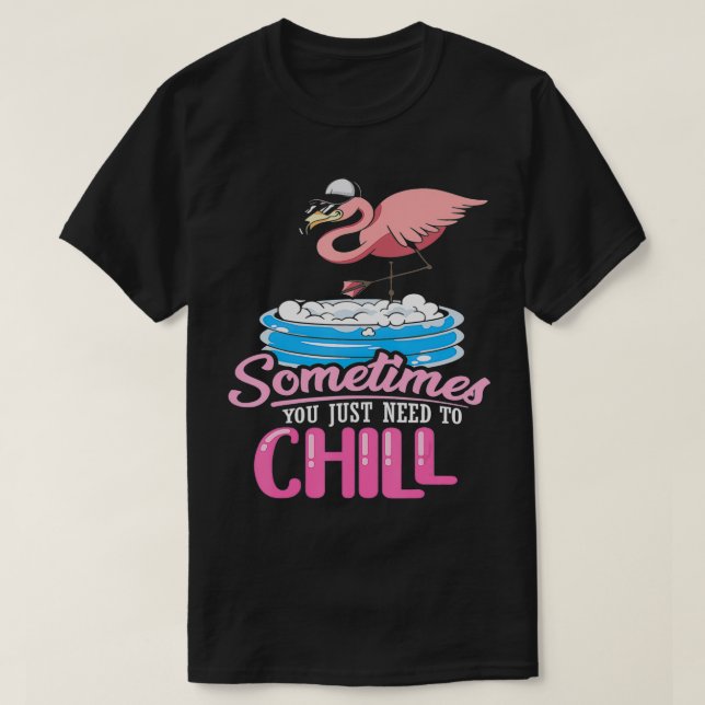Camiseta Às vezes você só precisa relaxar uma pancada rosa (Frente do Design)