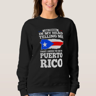 Camiseta As vozes na minha cabeça dizendo Porto rico Bandei
