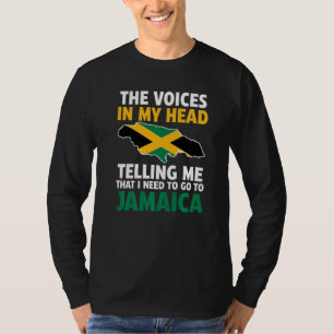 Camiseta as vozes na minha cabeça me dizendo Jamaica jamaic
