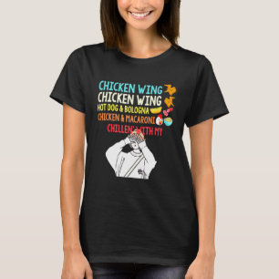 Camiseta Asa de Frango Asa de Frango Cachorro Quente Bolonh