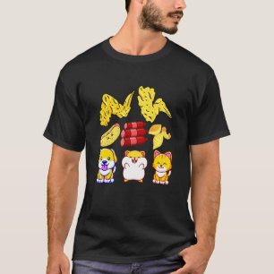 Camiseta Asa De Frango Asa De Frango Cachorro-Quente E Bolo
