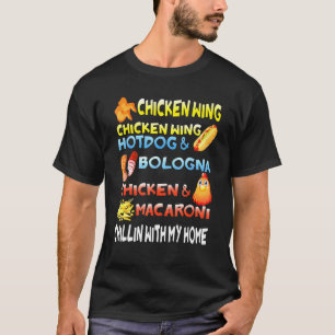 Camiseta Asa De Frango Asa De Frango Cachorro-Quente E Bolo
