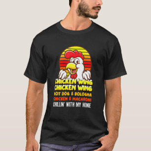 Camiseta Asa De Frango Asa De Frango Cachorro-Quente E Bolo