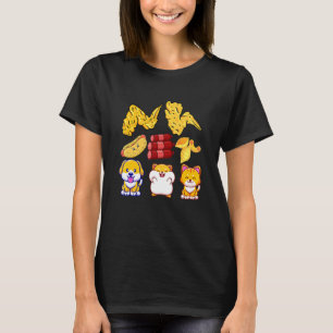 Camiseta Asa De Frango Asa De Frango Cachorro-Quente E Bolo