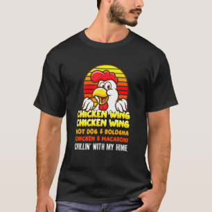 Camiseta Asa De Frango Asa De Frango Cachorro-Quente E Bolo