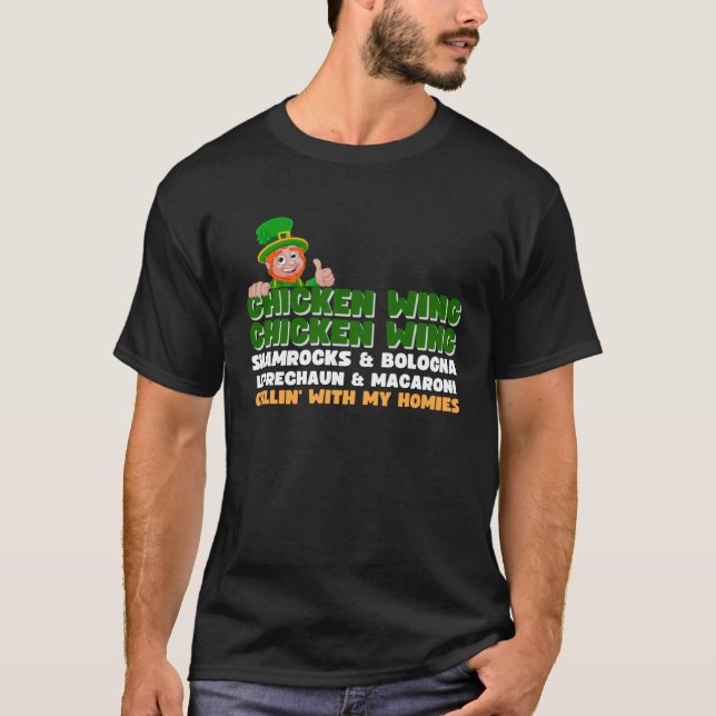 Camiseta Asa de Frango Asa de Frango Canção Cachorro-Quente (Frente)