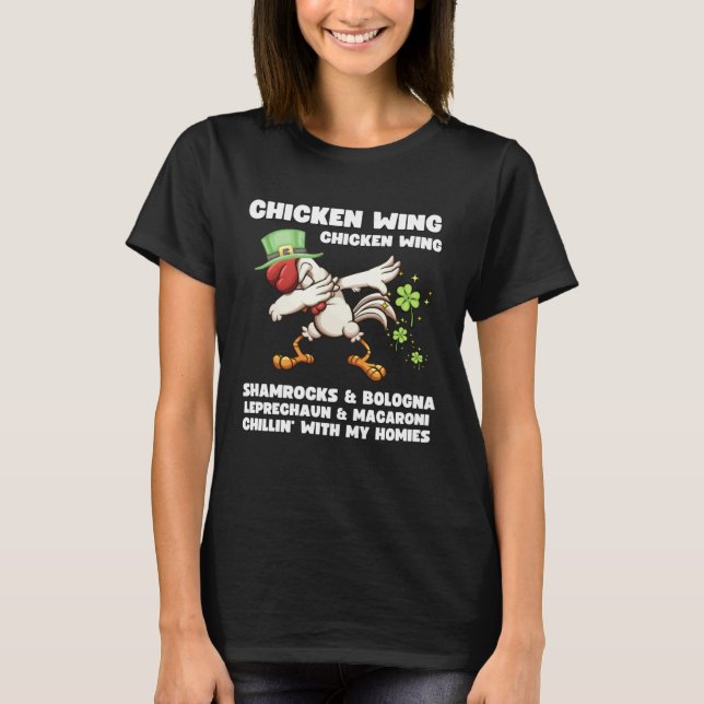 Camiseta Asa de Frango Asa de Frango Canção Cachorro-Quente (Frente)