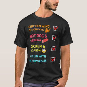 Camiseta Asa de Frango Asa de Frango E Bolonha Relaxando Co