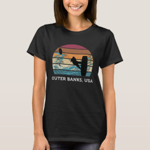 Camiseta Asa delta Vintage Pôr do sol Praia Surfing Outer B