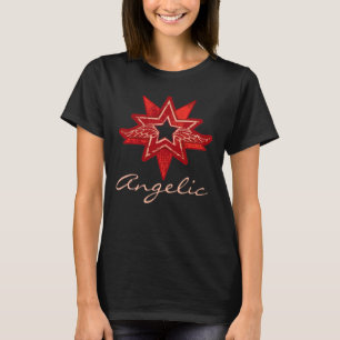 Camiseta asa vermelha estrela angelical