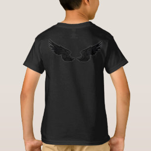 Camiseta Asas Anjos Pretos Falsos