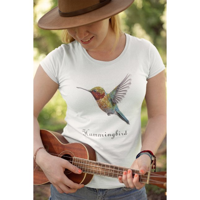 Camiseta Asas Arco-Íris: Arte de Hummingbird vibrante, pers (Criador carregado)