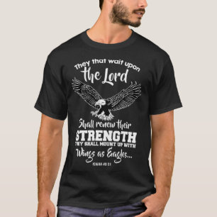 Camiseta Asas Como Eagles Isaiah 4031 Bíblia Cristã Vers