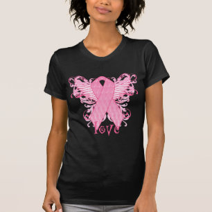 Camiseta Asas cor-de-rosa do amor da fita