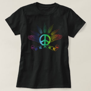 Camiseta Asas da Paz arco-íris