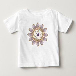 Camiseta Asas de Anjo Abstratas Mandala Fractal Monograma