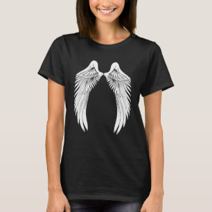Camiseta Asas de Anjo Brancas na Parte de Trás