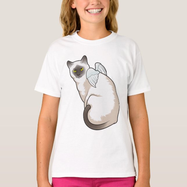Camiseta Asas de anjo de gato (Frente)