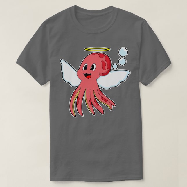 Camiseta Asas de Anjo Octopus (Frente do Design)