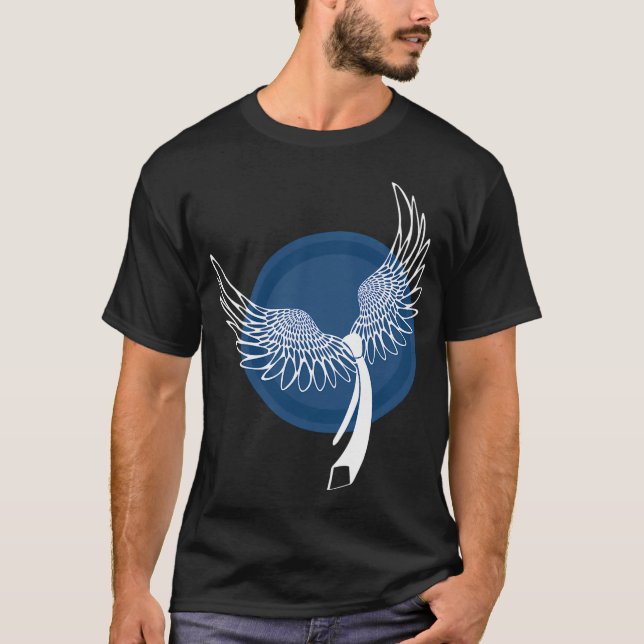 Camiseta Asas de Castiel com Gravata em branco (Frente)