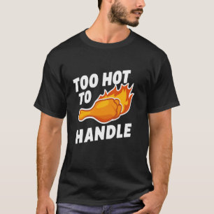 Camiseta Asas de Frango Asa Quente Frango Cozido Comida Ráp