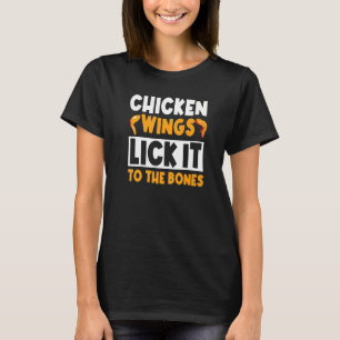 Camiseta Asas de Frango Comida Frita Comida Rápida Buffalo