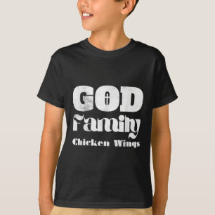 Camiseta Asas de Frango da Família de Deus Cristão Jesus Ac