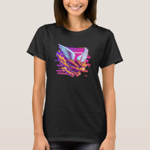 Camiseta Asas de Frango Synthwave 80s Retrowave Estética  1