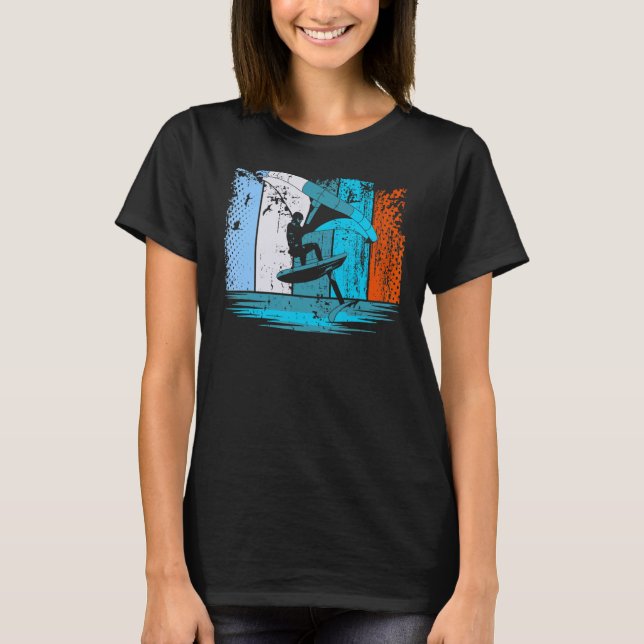 Camiseta Asas de surfe do hidrofoil de asa surf (Frente)