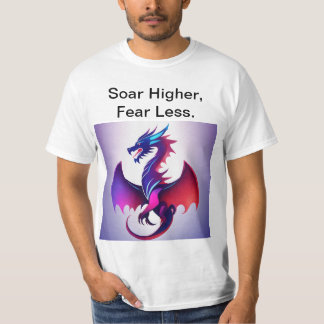 Camiseta Asas de Valor. Soar não ligado. Voo da Liberdade.