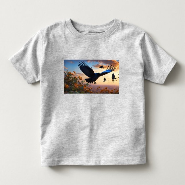 Camiseta Asas do Vento: O Corvo e o Espantalho (Frente)