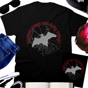 Camiseta Asas embainhadas & Coisas Malucas de Halloween Mor