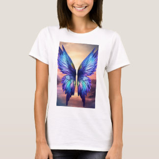 Camiseta Asas etéreas: Elegância da Borboleta Abstrato