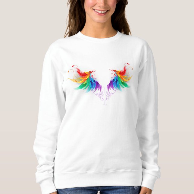 Camiseta Asas Fluffy Rainbow (Frente)