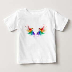 Camiseta Asas Fluffy Rainbow