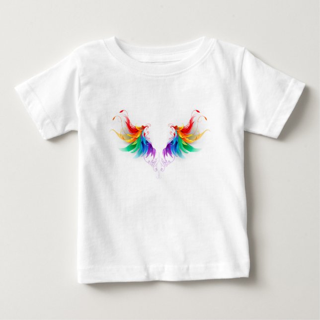 Camiseta Asas Fluffy Rainbow (Frente)