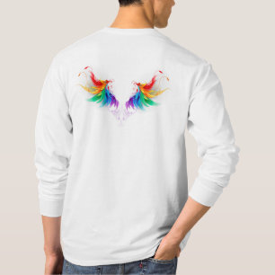 Camiseta Asas Fluffy Rainbow