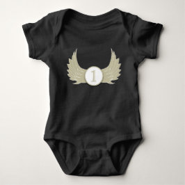 Camiseta Asas (Idade 1) - Bodysuit Jersey de Bebê