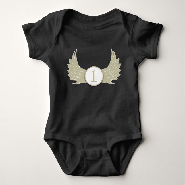 Camiseta Asas (Idade 1) - Bodysuit Jersey de Bebê (Frente)