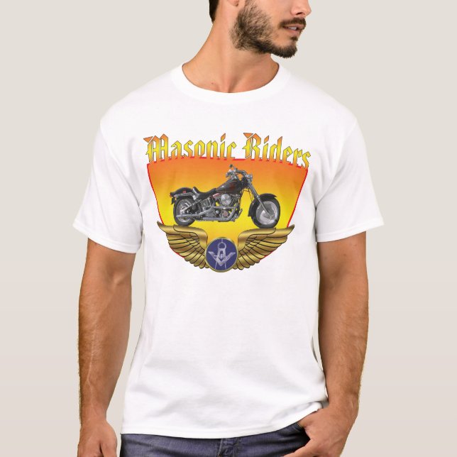 Camiseta Asas maçónicas dos motociclistas (Frente)