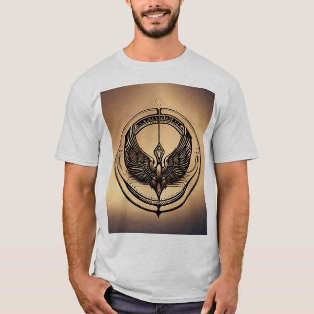 Camiseta "Asas Mecânicas: Embraço Elvish" (Frente)
